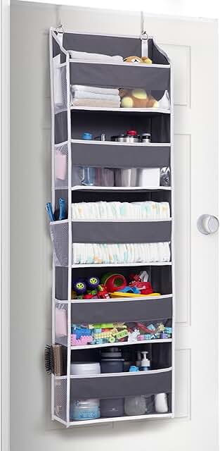 Compact Over Door Organizer with 5 Shelves