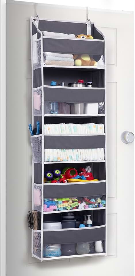 Compact Over Door Organizer with 5 Shelves