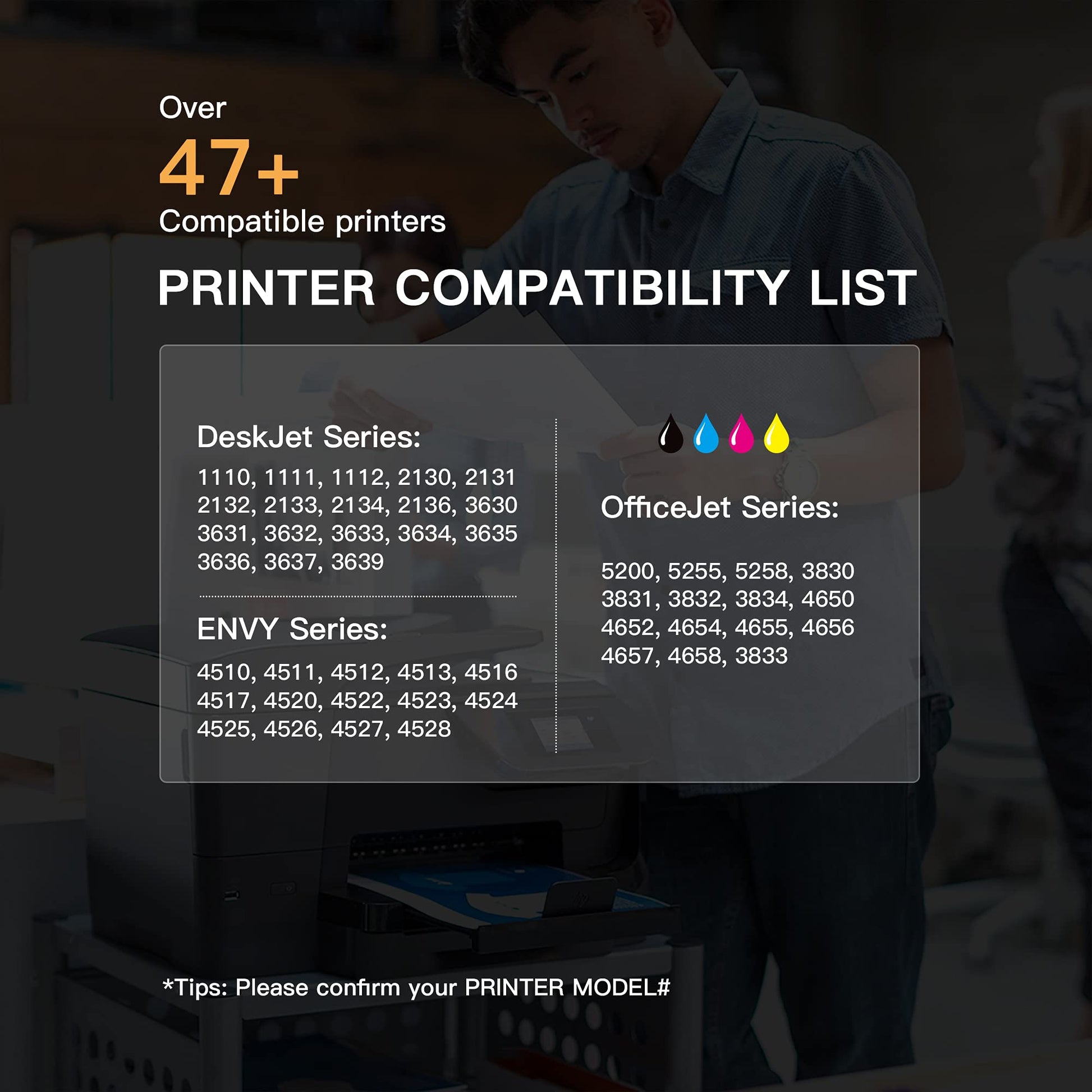 (TM) Remanufactured Cartridge Replacement for HP 63XL 63 XL to use with Officejet 3830 5255 4650 3833 Envy 4520 Deskjet 1112 3637 3630 3634 Printer (1 Black, 1 Tri-Color)