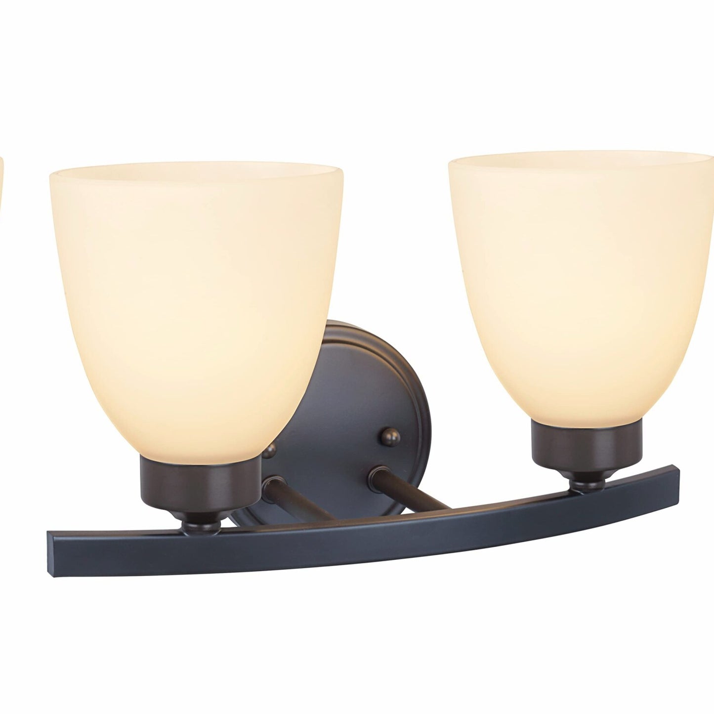 Two-Light Metal Bathroom Vanity Wall Light Fixture 13"