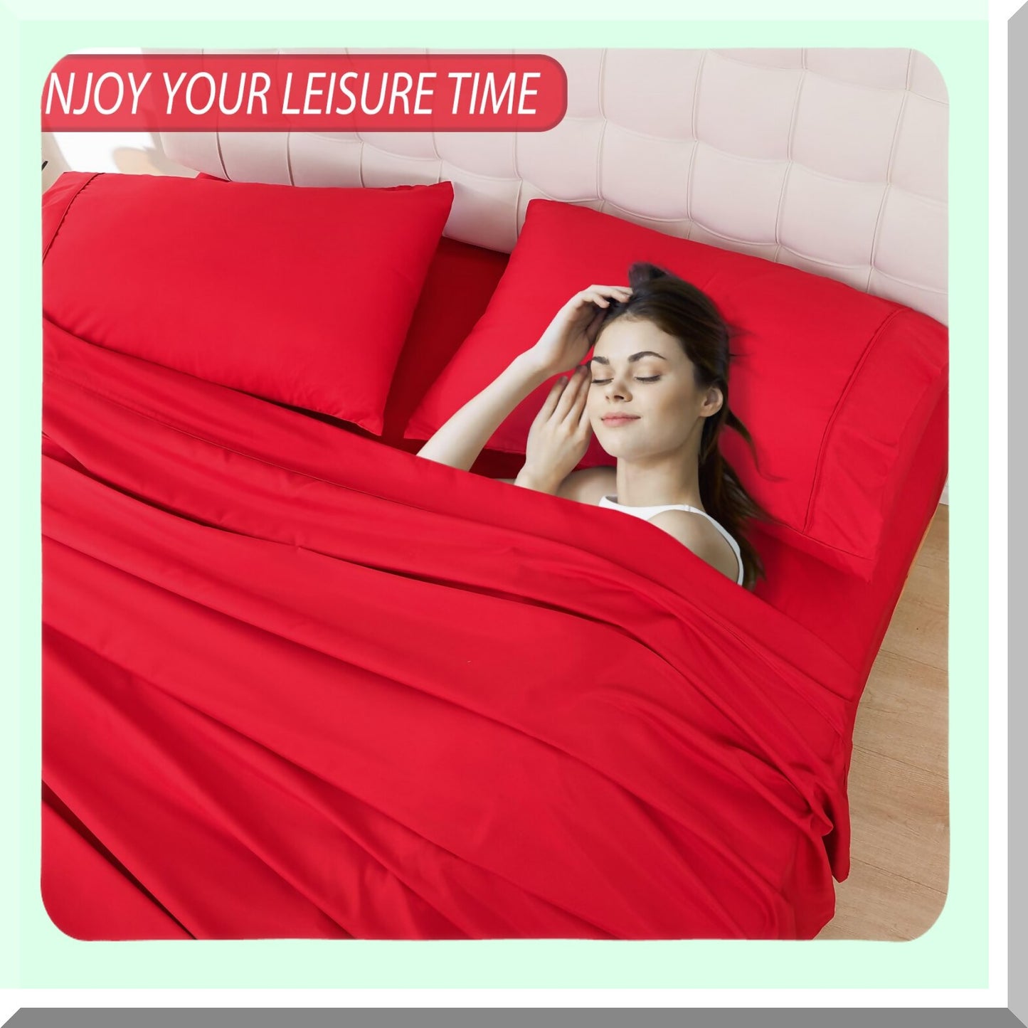 CoolBreeze Queen Sheet Set - Luxury Microfiber Bedding with Extra Deep Pocket. Soft, Lightweight, Wrinkle Free Hotel Quality Sheets & Pillowcases. Oeko-Tex Certified.