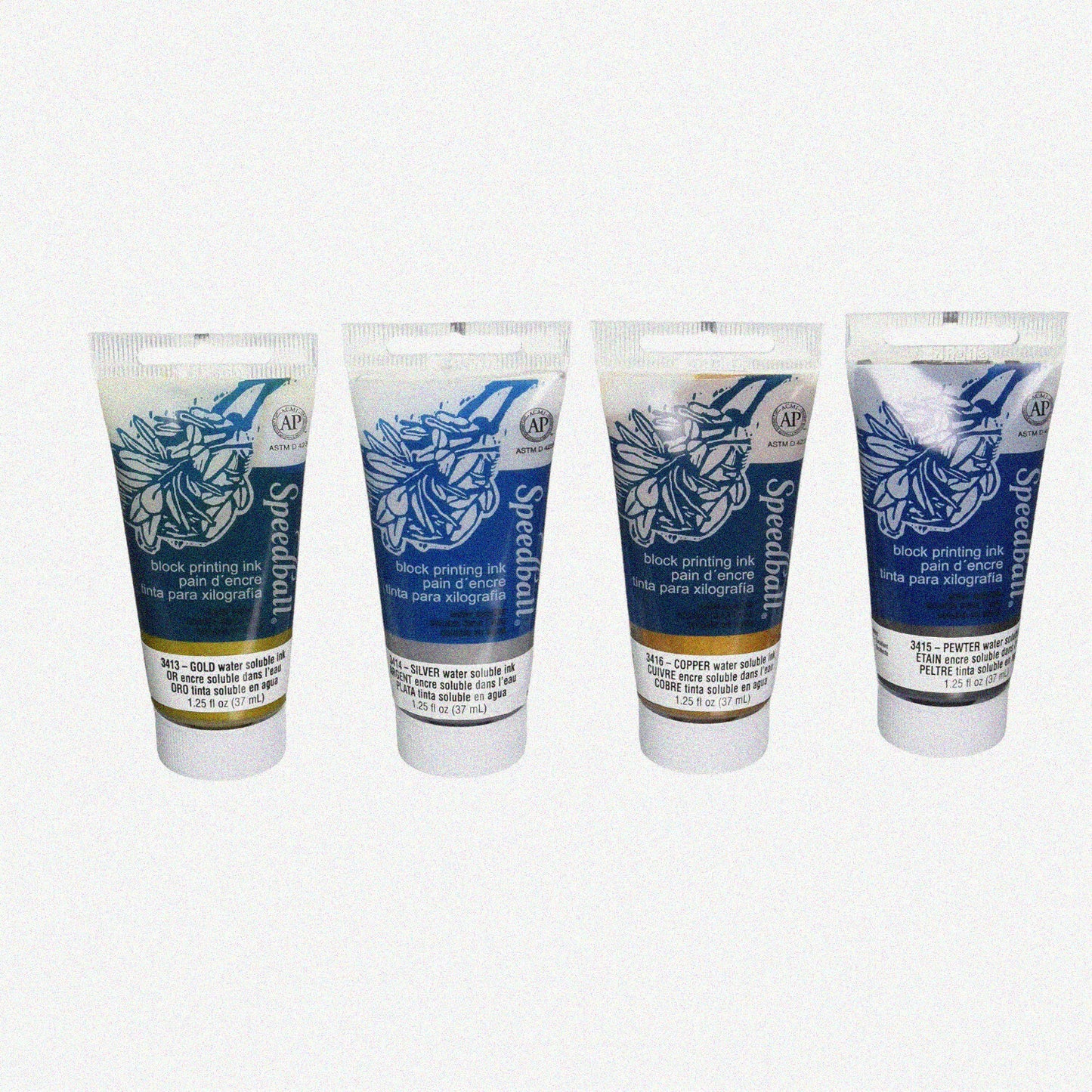 Iridescent AquaMetallic Print Ink Set, 4 Colors, 1.25oz