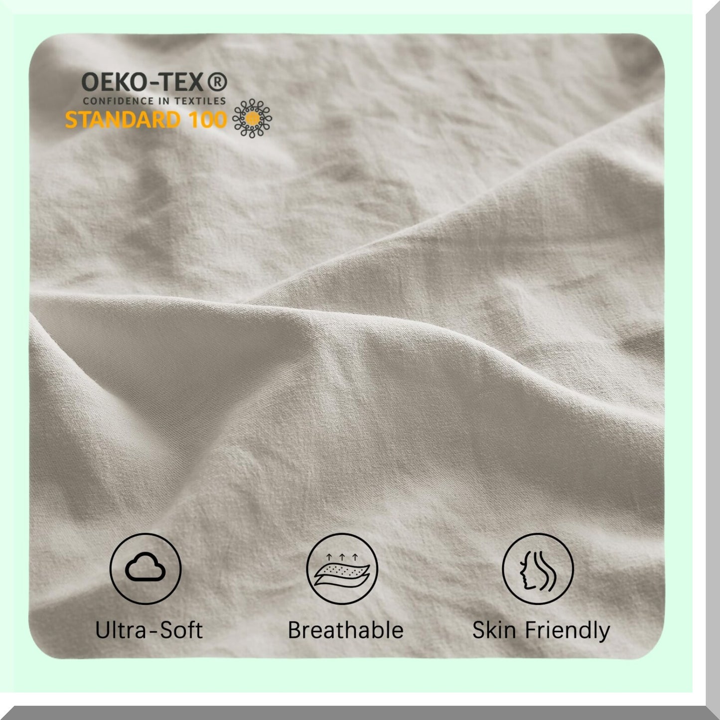 UltraSoft Microfiber Pillowcase Set - 2 Pack Standard Size Oatmeal Pillow Cases, Stain & Fade Resistant, Easy Care, Lightweight & Super Soft, 20x26"