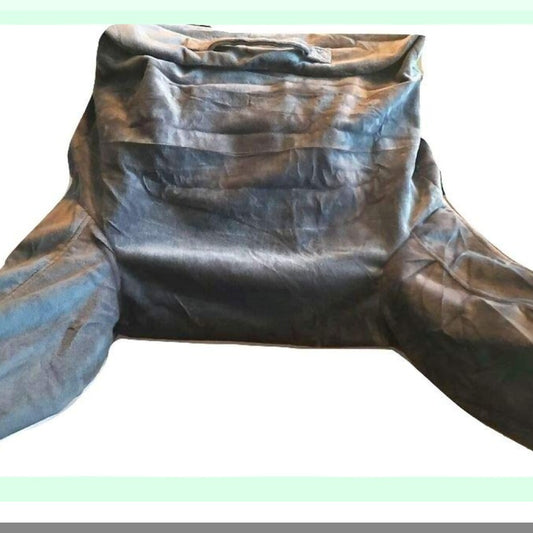 CozyRest 19" Velour Reading Pillow Cover - Grey, Machine Washable, Soft Polyester Replacement Cover for Back Rest Pillow, Easy to Clean and Dry