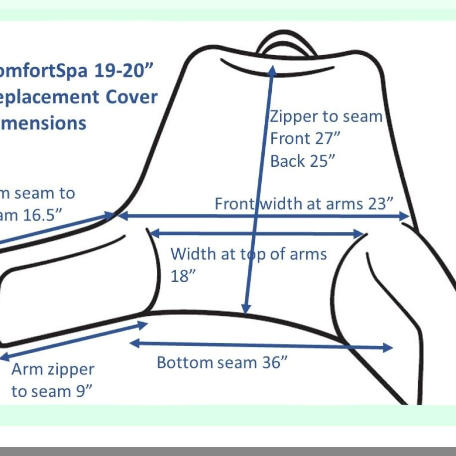 CozyRest 19" Velour Reading Pillow Cover - Grey, Machine Washable, Soft Polyester Replacement Cover for Back Rest Pillow, Easy to Clean and Dry