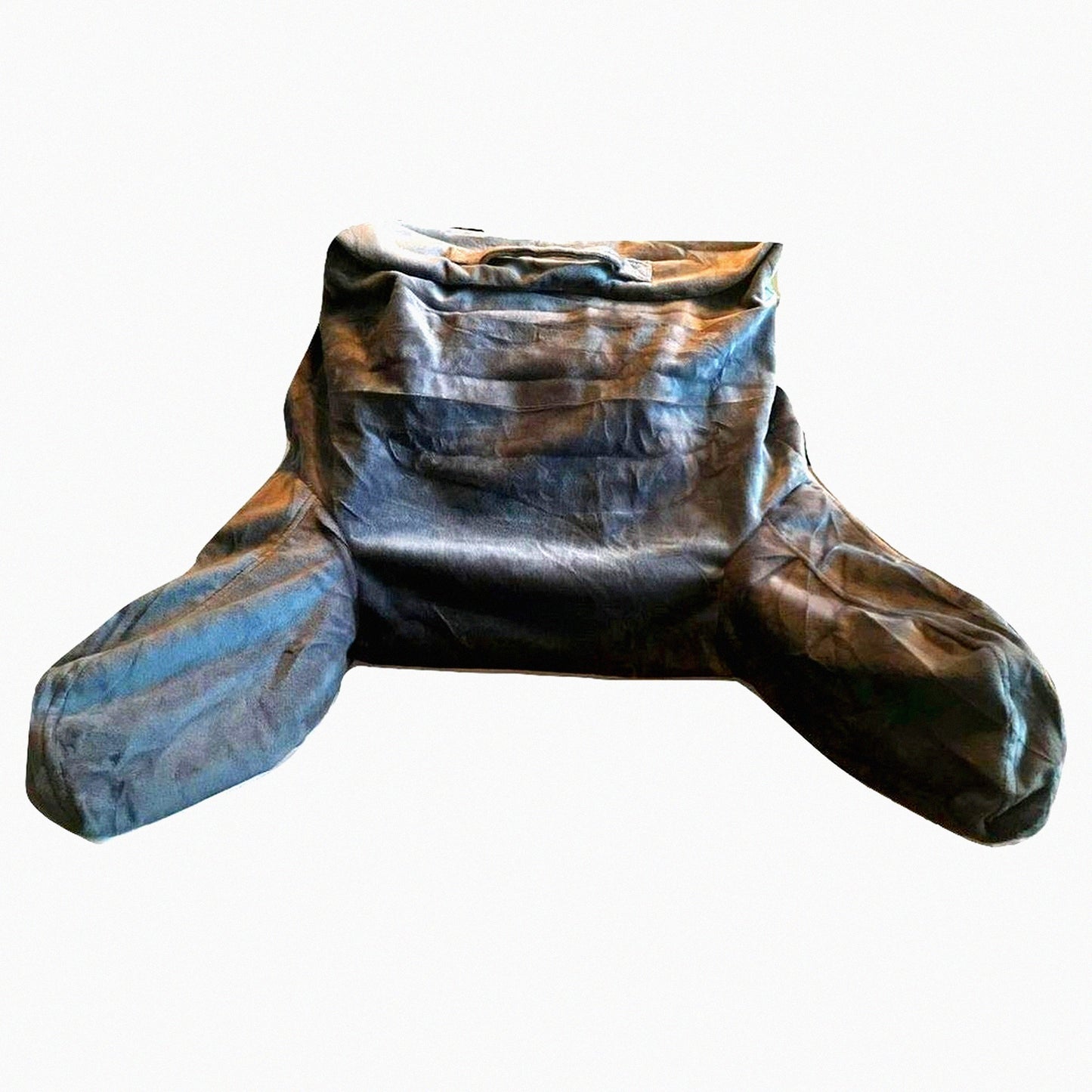 CozyRest 19" Velour Reading Pillow Cover - Grey, Machine Washable, Soft Polyester Replacement Cover for Back Rest Pillow, Easy to Clean and Dry