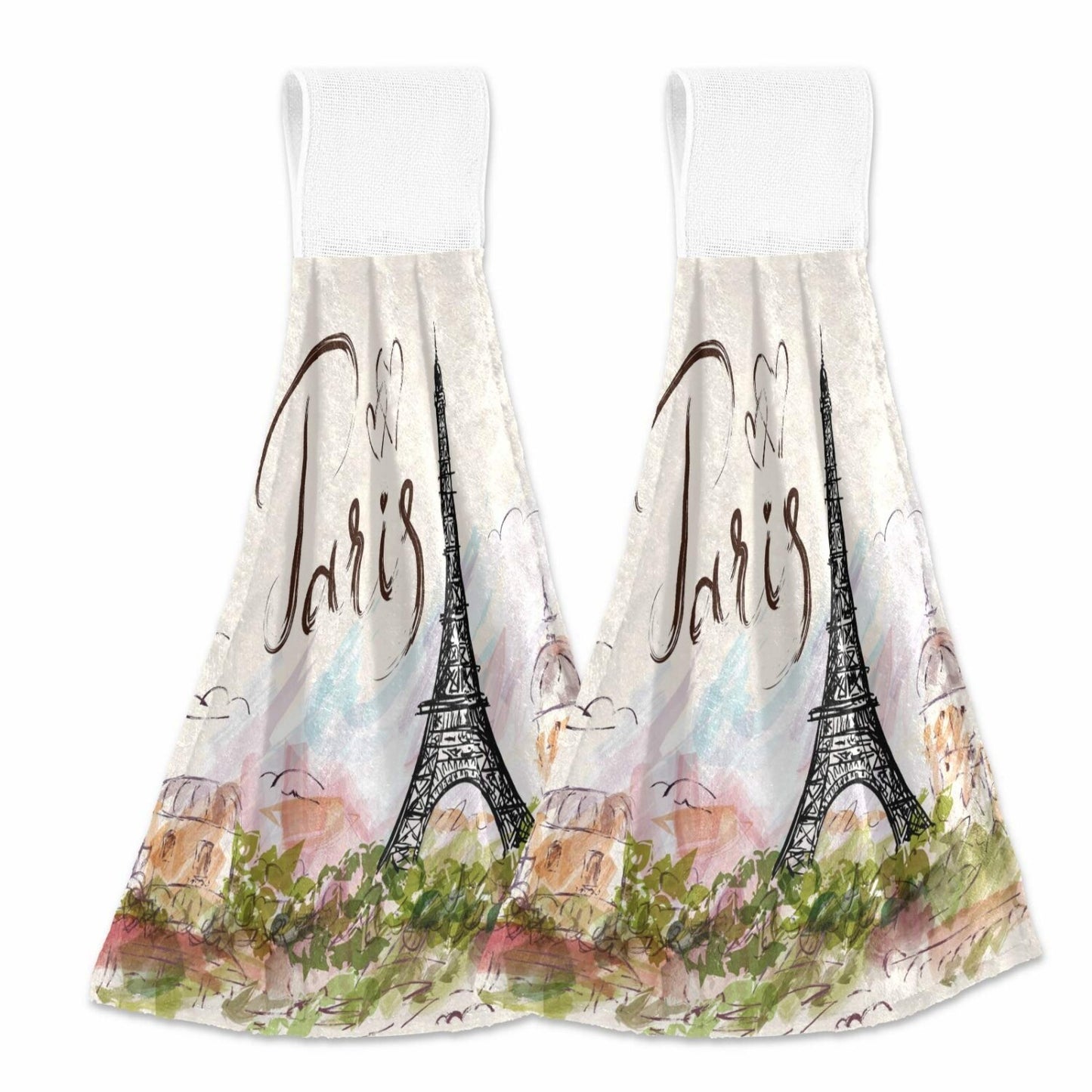 Set of 2 Coral Fleece Hand Towels 12x17in