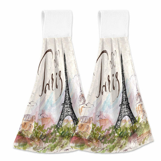 Set of 2 Coral Fleece Hand Towels 12x17in