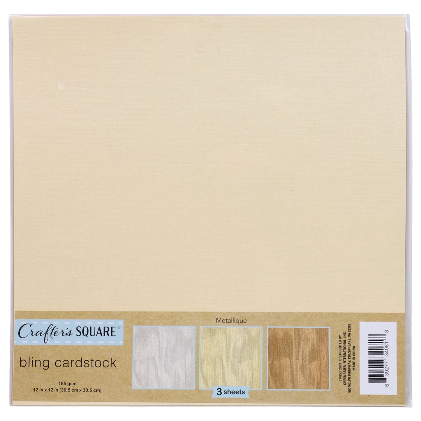 Crafter's Square Bling Cardstock, 3-pc. Packs (Pack of 48)