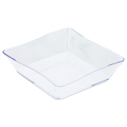 Clear Plastic Mini Wavy Square Plates, 12-ct. Packs (Pack of 4)