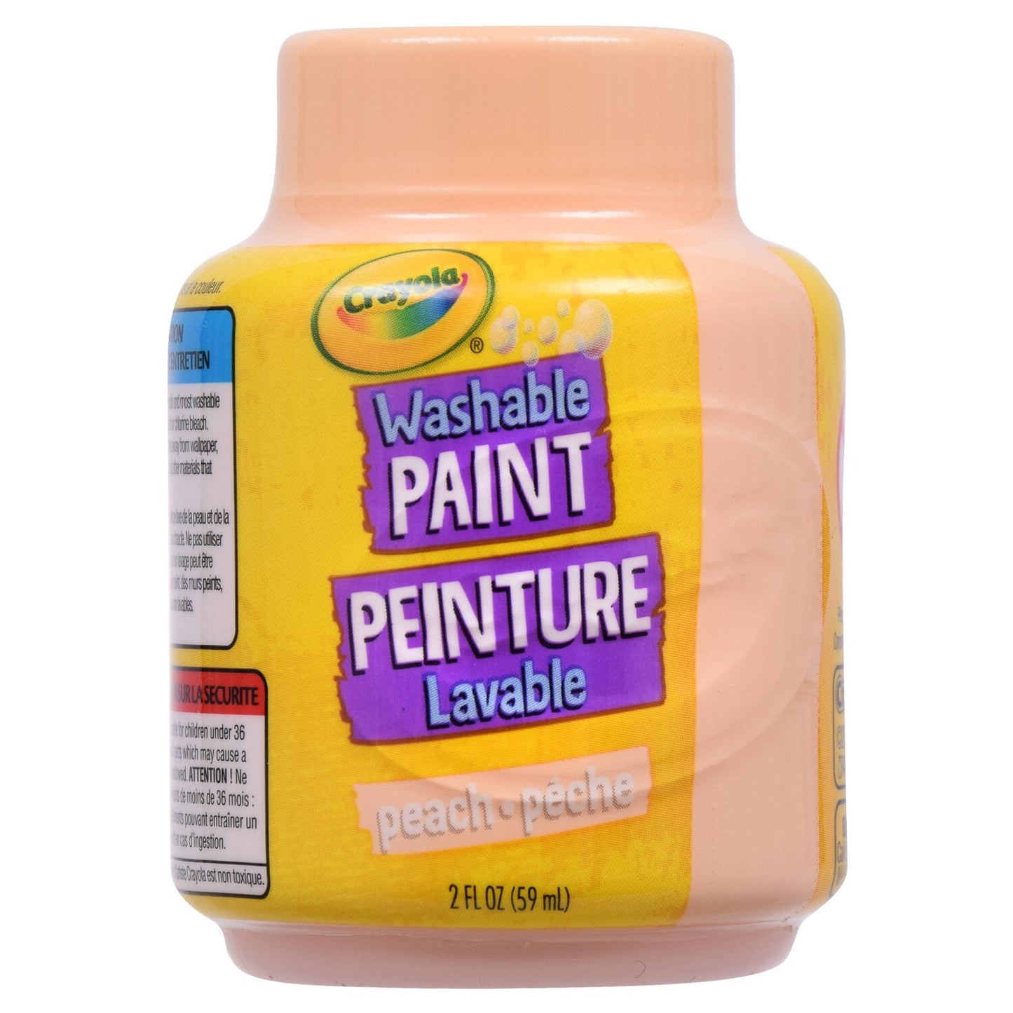 Crayola Peach Colored Washable Paint, 2 fl.oz. Jars (Pack of 12)