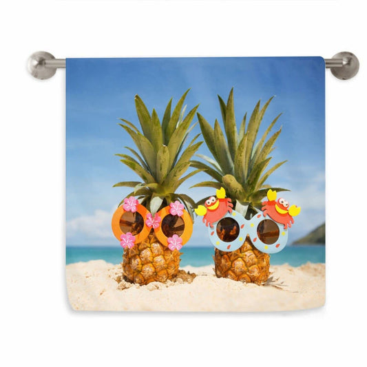 Pineapple Beach Microfiber Hand Towel 15.7x27.5 Inches