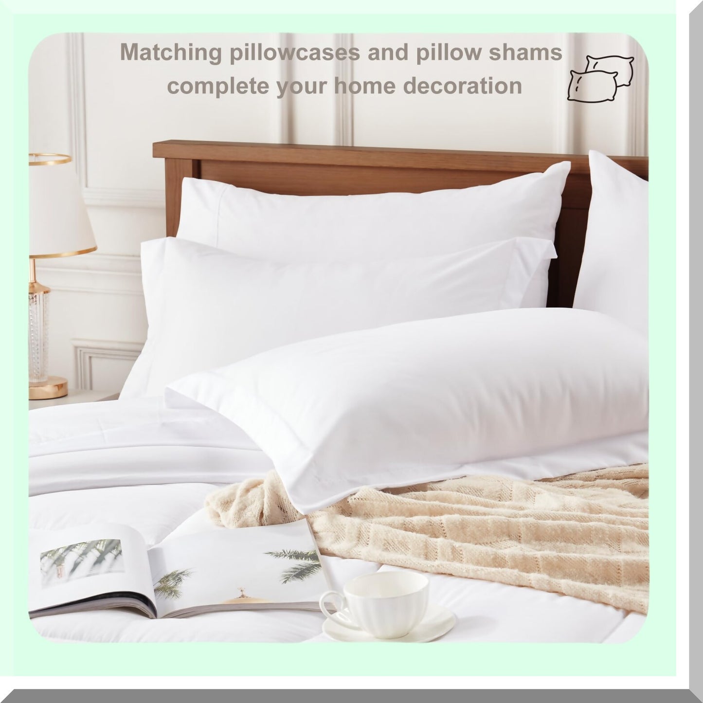 White Cloud 7-Piece Bedding Set - Ultra Soft Lightweight Comforter Set for Full Bed, All Season Bed in a Bag with Sheets, Pillowcases, Shams