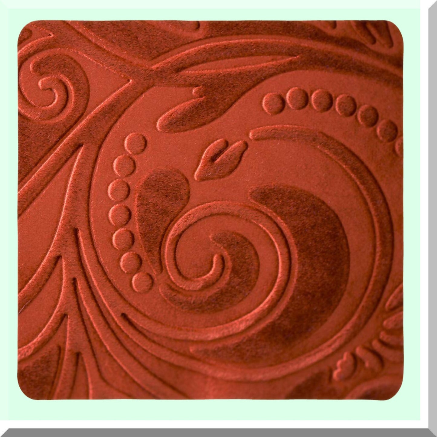 Luxury Velvet Floral Lumbar Pillowcase - Rust Embossed Throw Pillow Cover for Indoor/Outdoor Decor - 12" x 20" Anaglyph Fabric