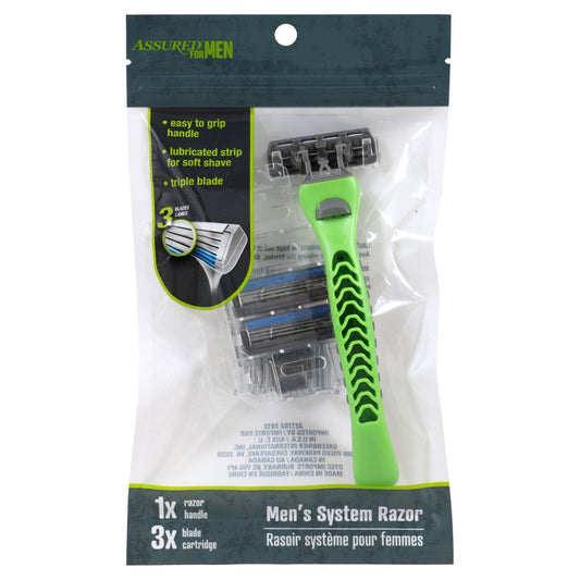 Assured For Men Razors, 4-ct. Packs (Pack of 36)