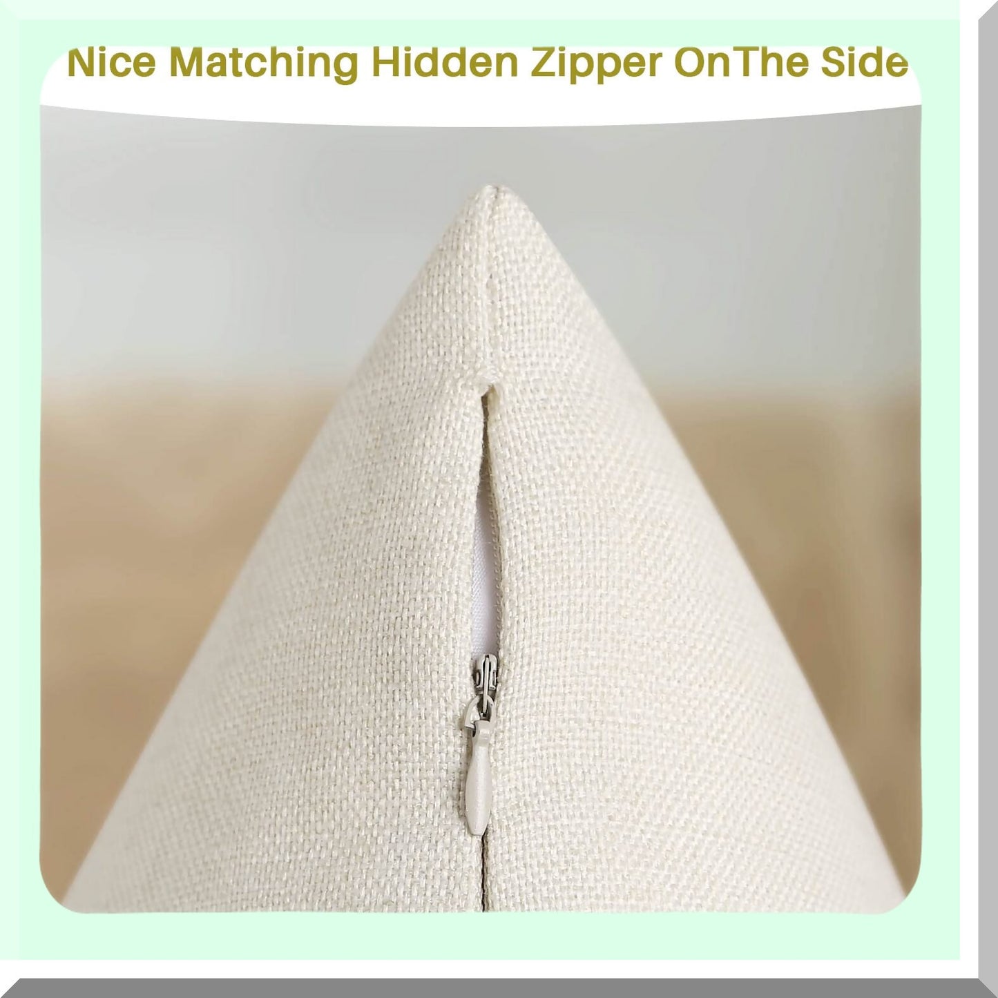 Linen Sublimation Decorative Pillow Covers - Set of 4 Off-White 16x16 Inch Cushion Cases for Square Couch - Blank Design for Customization