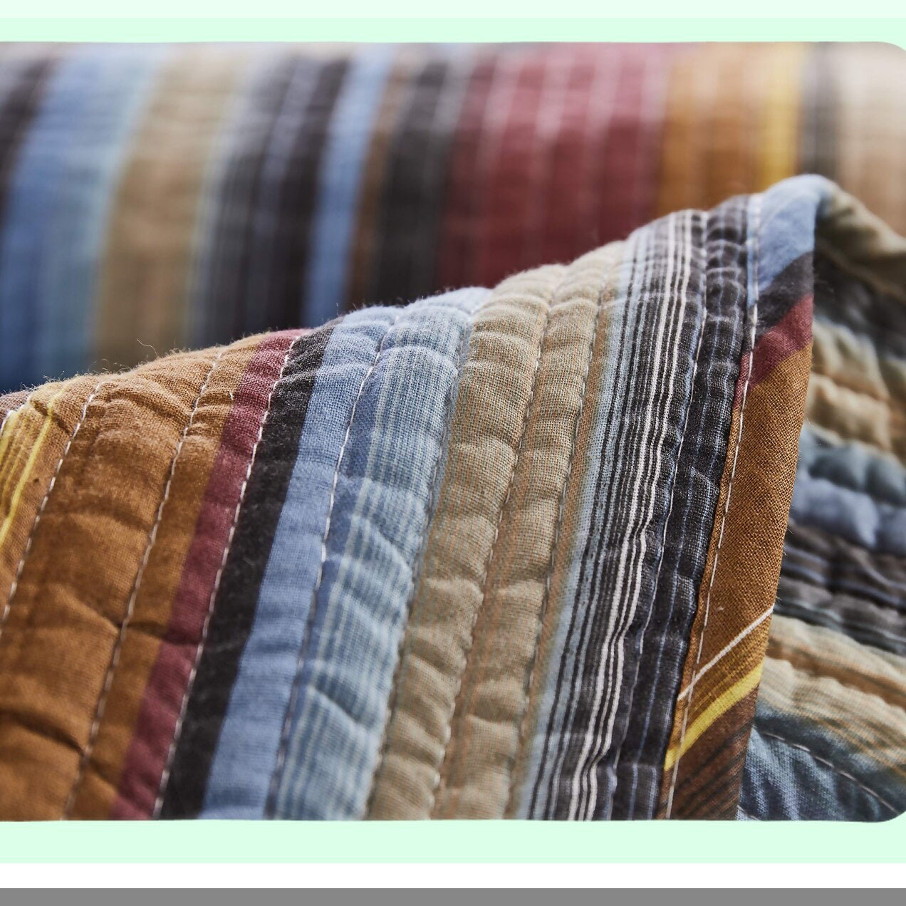 EcoCozy Reversible Cotton Throw Blanket, 50x60 inches, Earth Tones