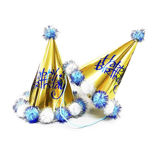 10 Pack Birthday Party Cone Hats for Kids and Adults
