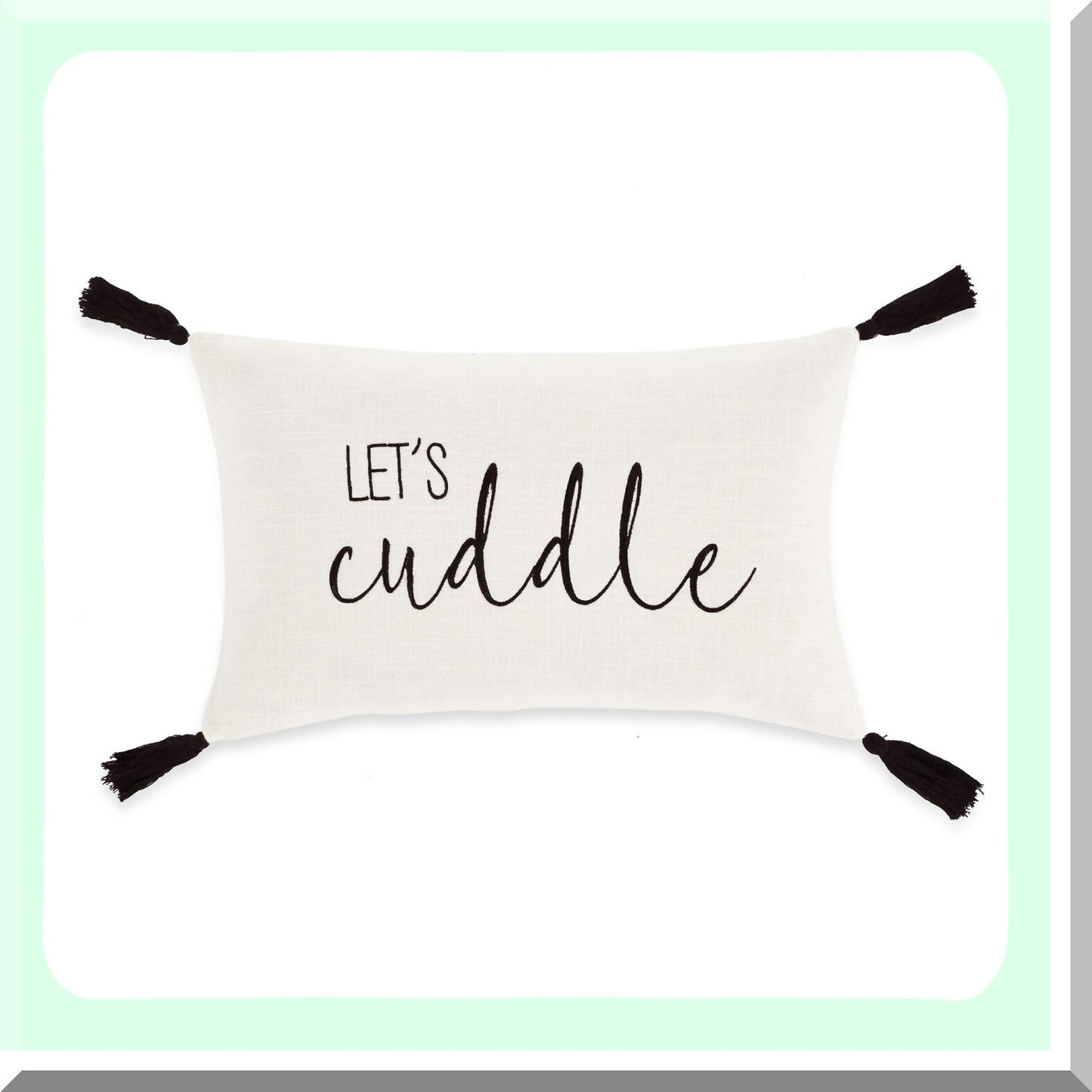 CozyScript Rectangle Pillow Cover - White Decorative Throw Pillow for Bed, Couch, Chair - 20" x 13" - Cuddle Comfort Home Decor Accessory