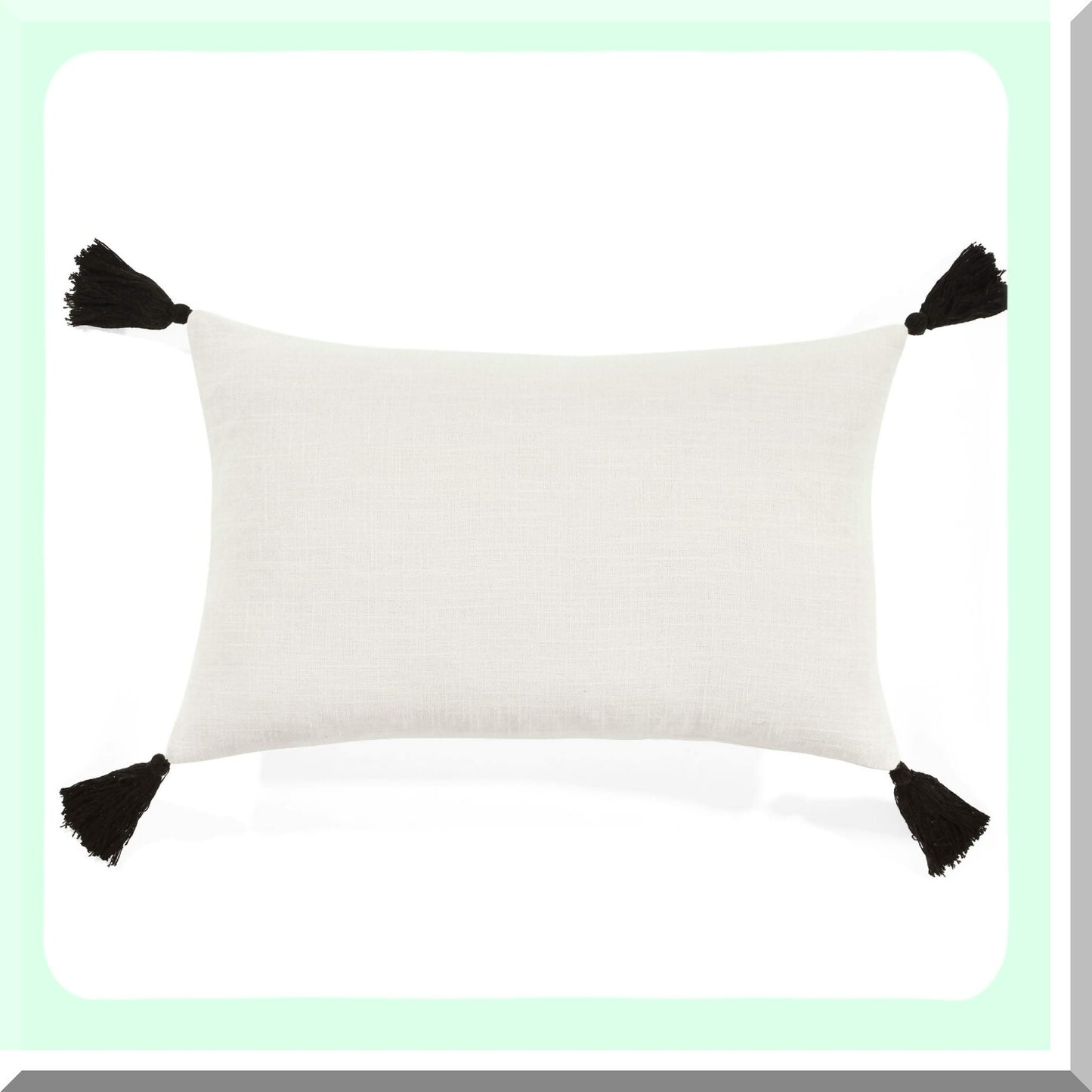 CozyScript Rectangle Pillow Cover - White Decorative Throw Pillow for Bed, Couch, Chair - 20" x 13" - Cuddle Comfort Home Decor Accessory