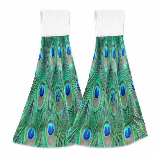 Peacock Kitchen Towels Set of 2 12x17 in