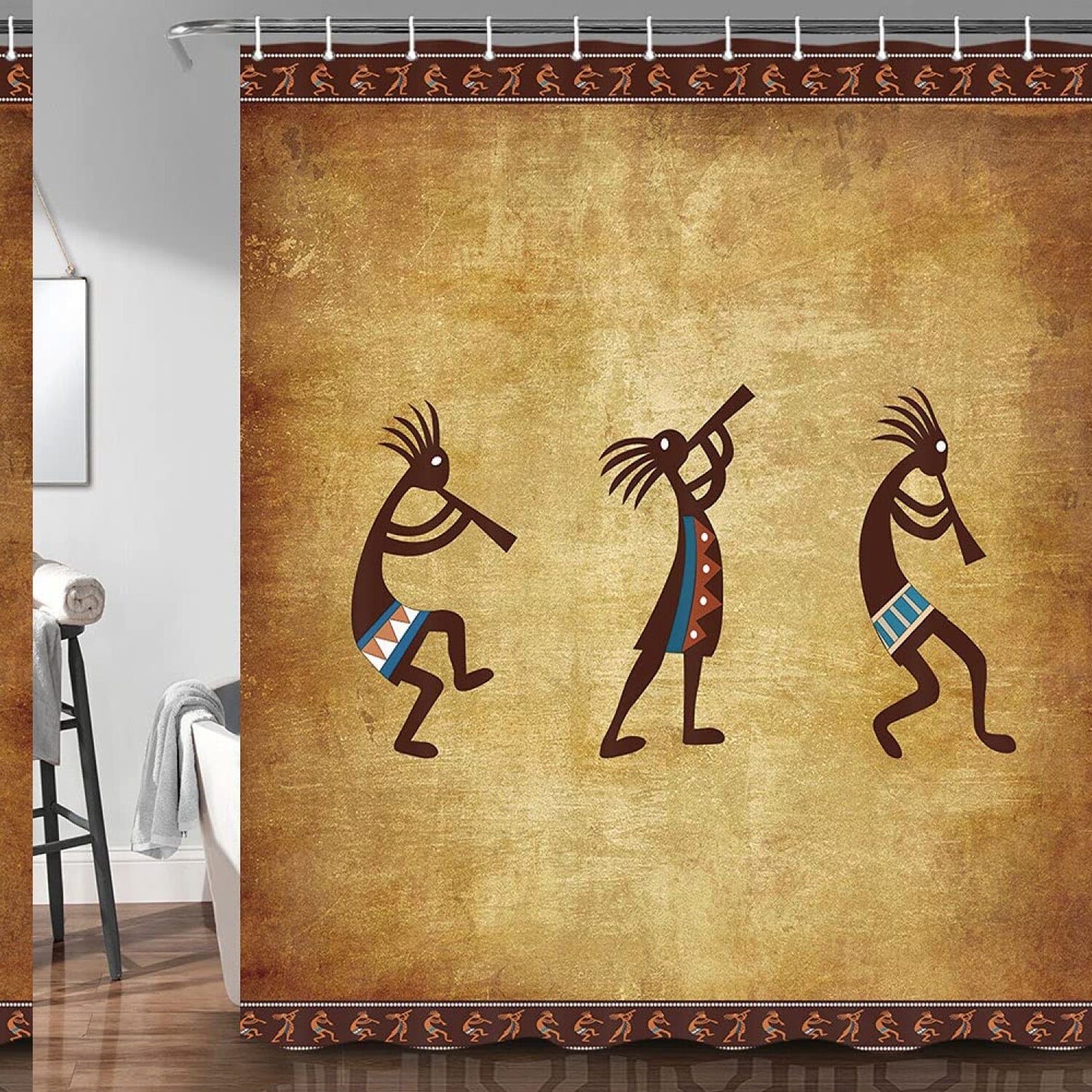 Southwestern Shower Curtain 69x70 with Hooks