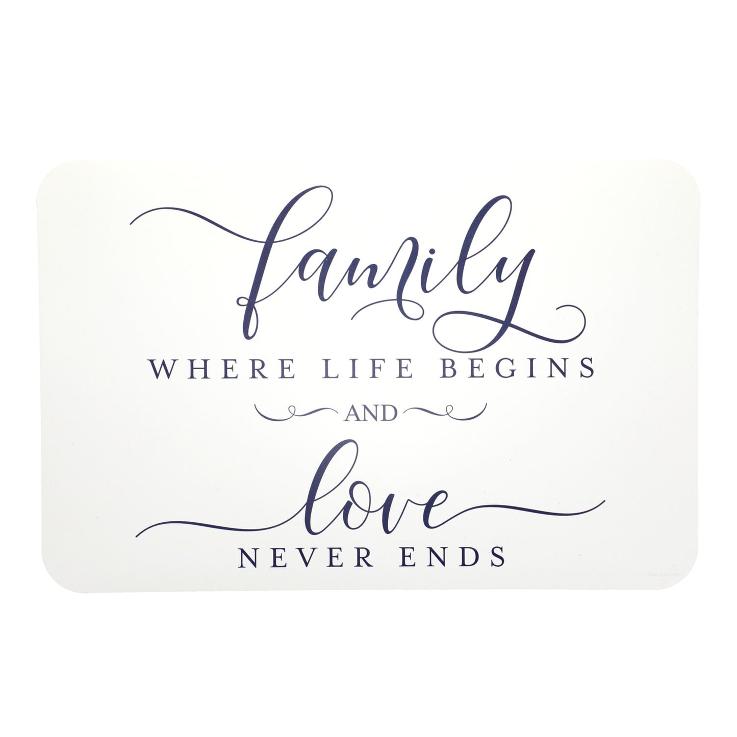 Family Where Life Begins & Love Never Ends Placemat (Pack of 18)