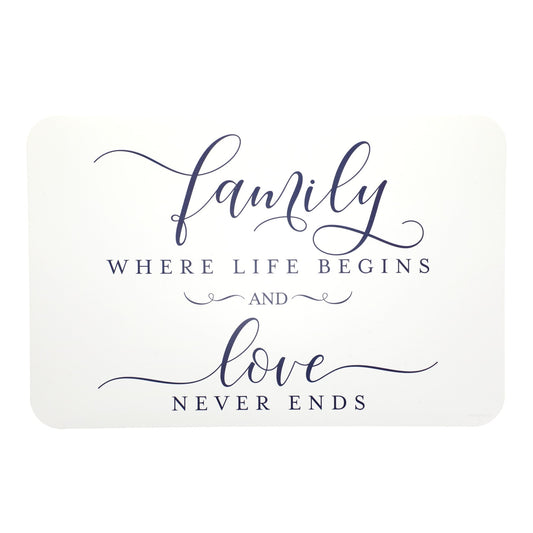 Family Where Life Begins & Love Never Ends Placemat (Pack of 18)