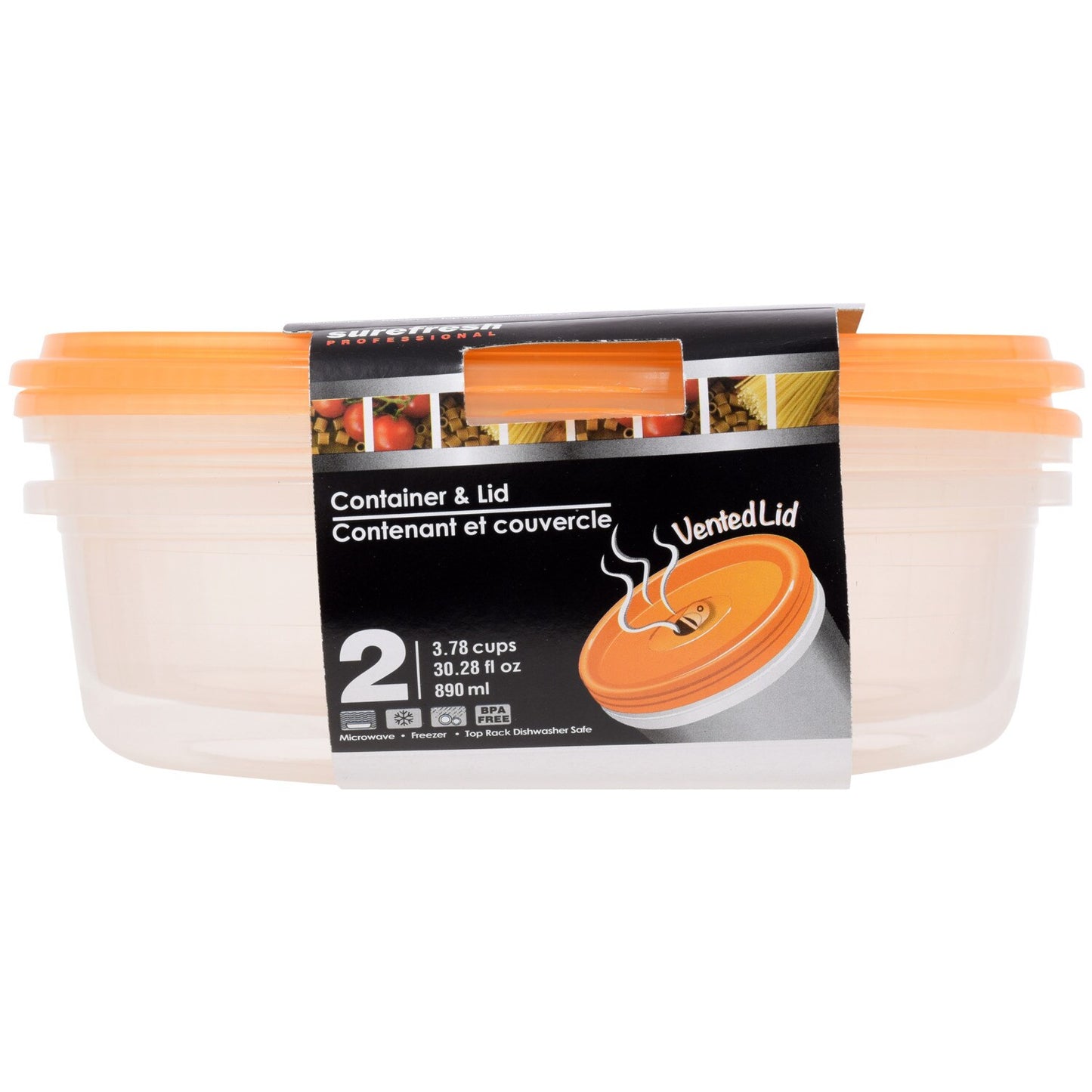 Round Storage Containers with Vented Lids, 2-ct. Packs (Pack 24)