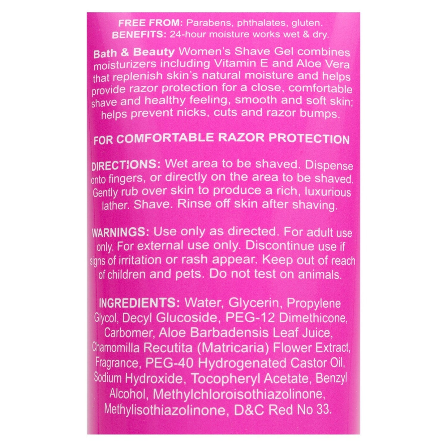 Bath & Berry Women's Shave Gel, 7 oz. (Pack of 24)