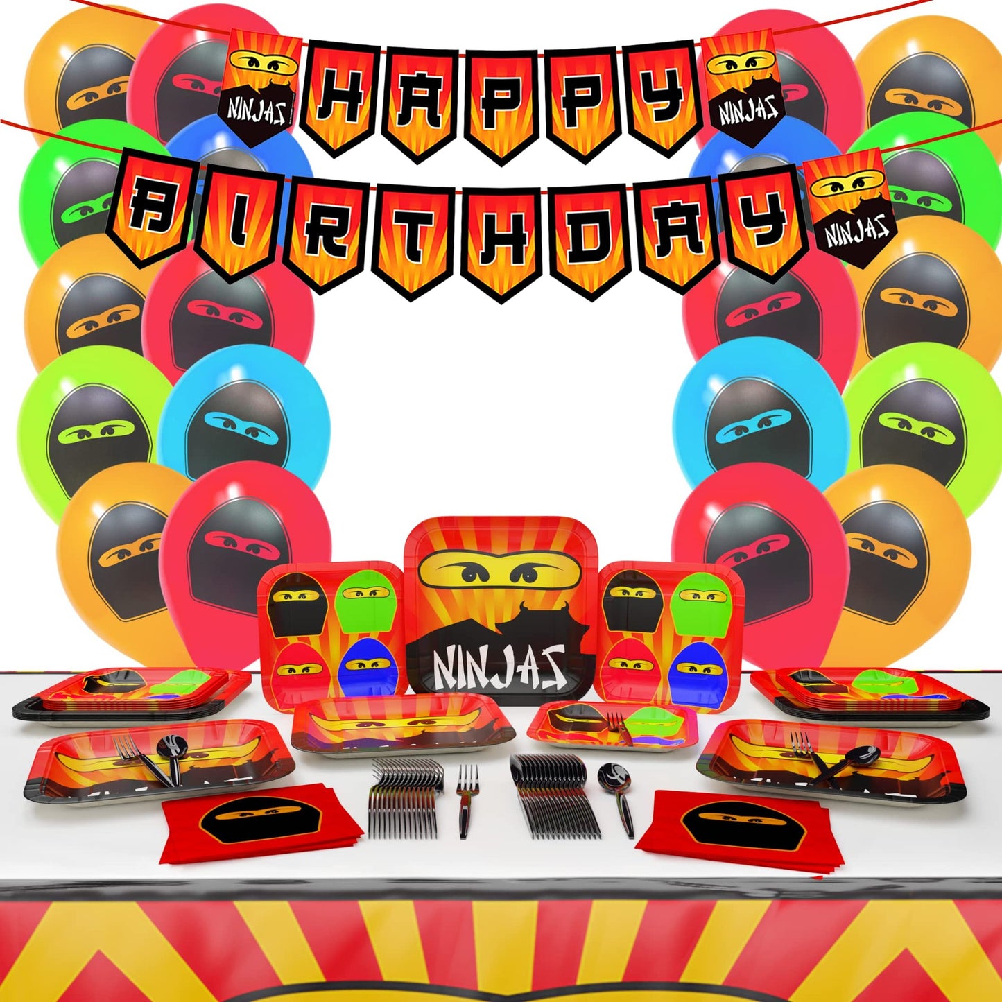 Ninja Party Supplies Pack for 16 Guests