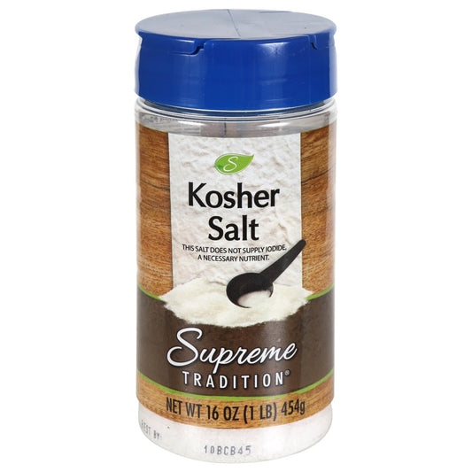 Supreme Tradition Kosher Salt, 16 oz. (Pack of 12)