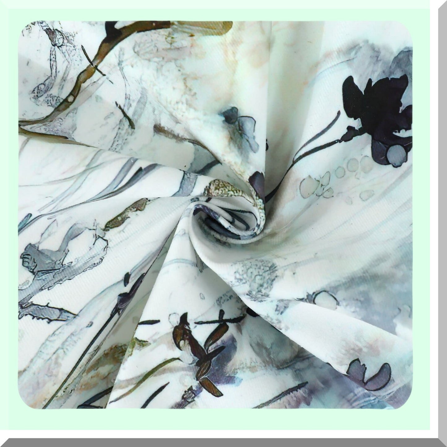 Ink Art Watercolor Flower Branch Pillow Covers - Set of 2 Vintage Soft Square Cushion Cases for Home Sofa Living Room Bedroom Outdoor Decor