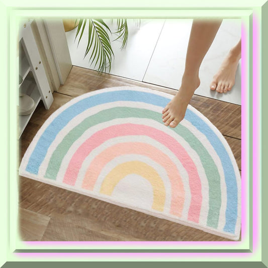 Rainbow Microfiber Bathroom Rug 50x80cm