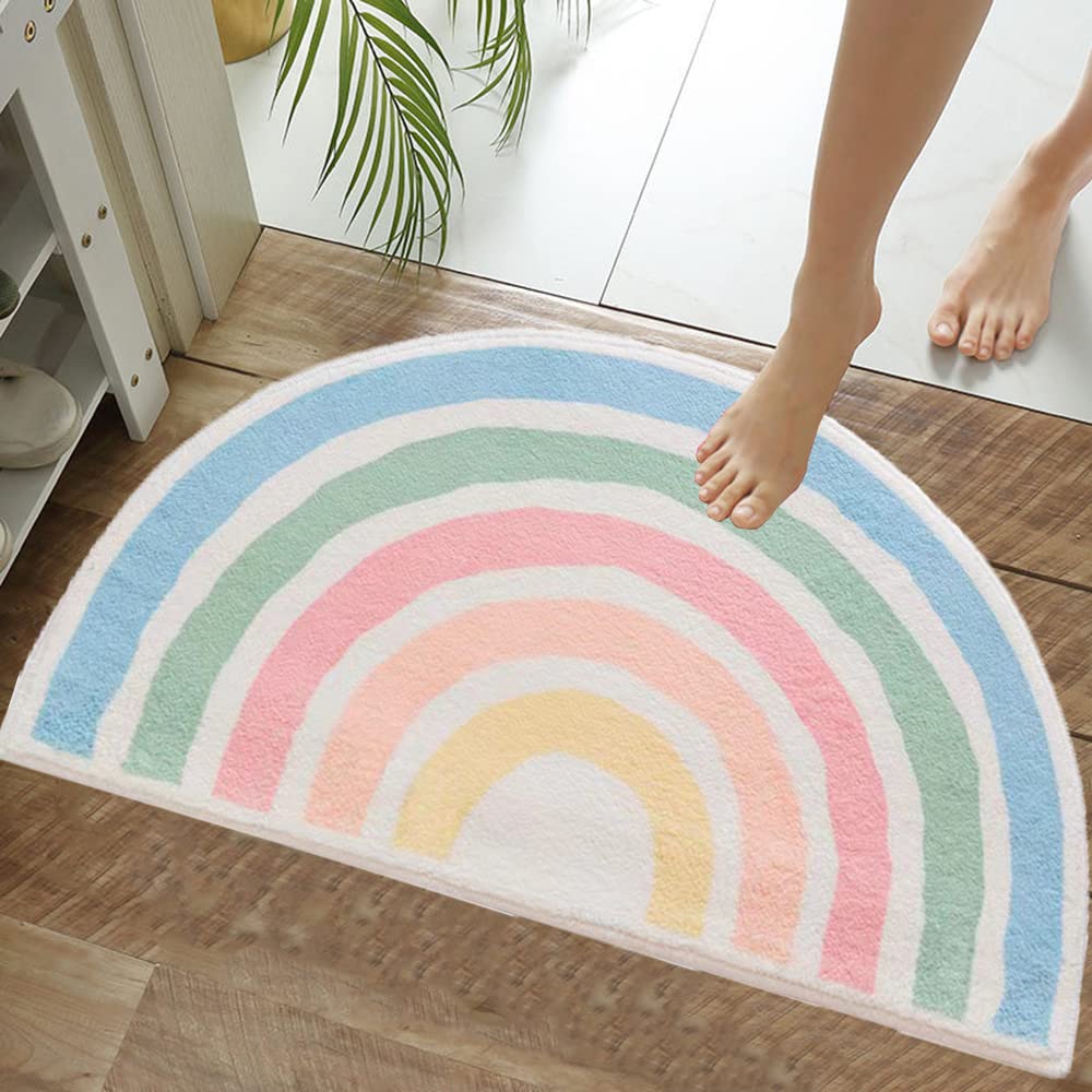 Rainbow Microfiber Bathroom Rug 50x80cm