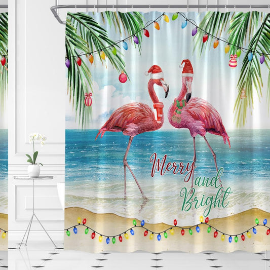 Flamingo Tropical Shower Curtain 70x70 inches