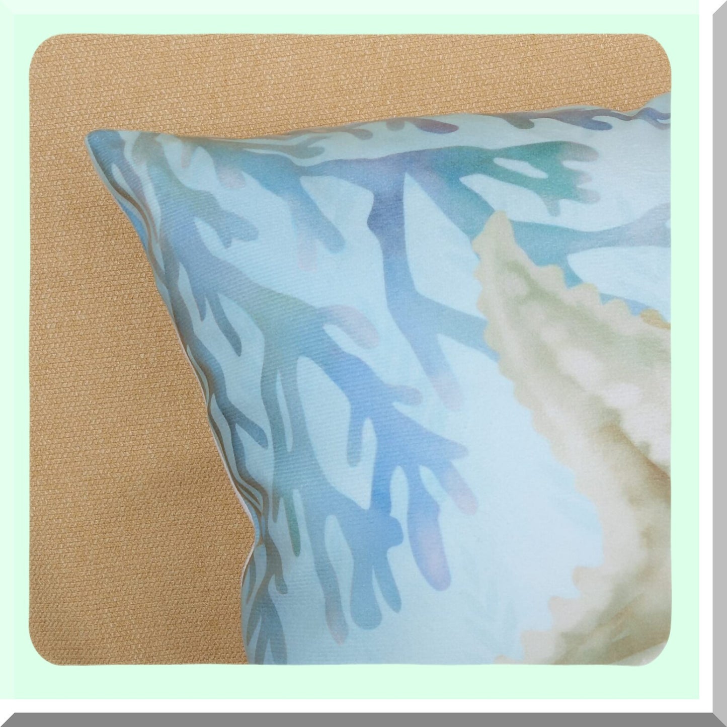 Coastal Velvet Ocean Life Pillow Covers - Set of 4, 18x18 Inch Seahorse Turtle Starfish Decorative Cushion Cases for Couch, Sofa, Bed - Soft Outdoor Home Decor