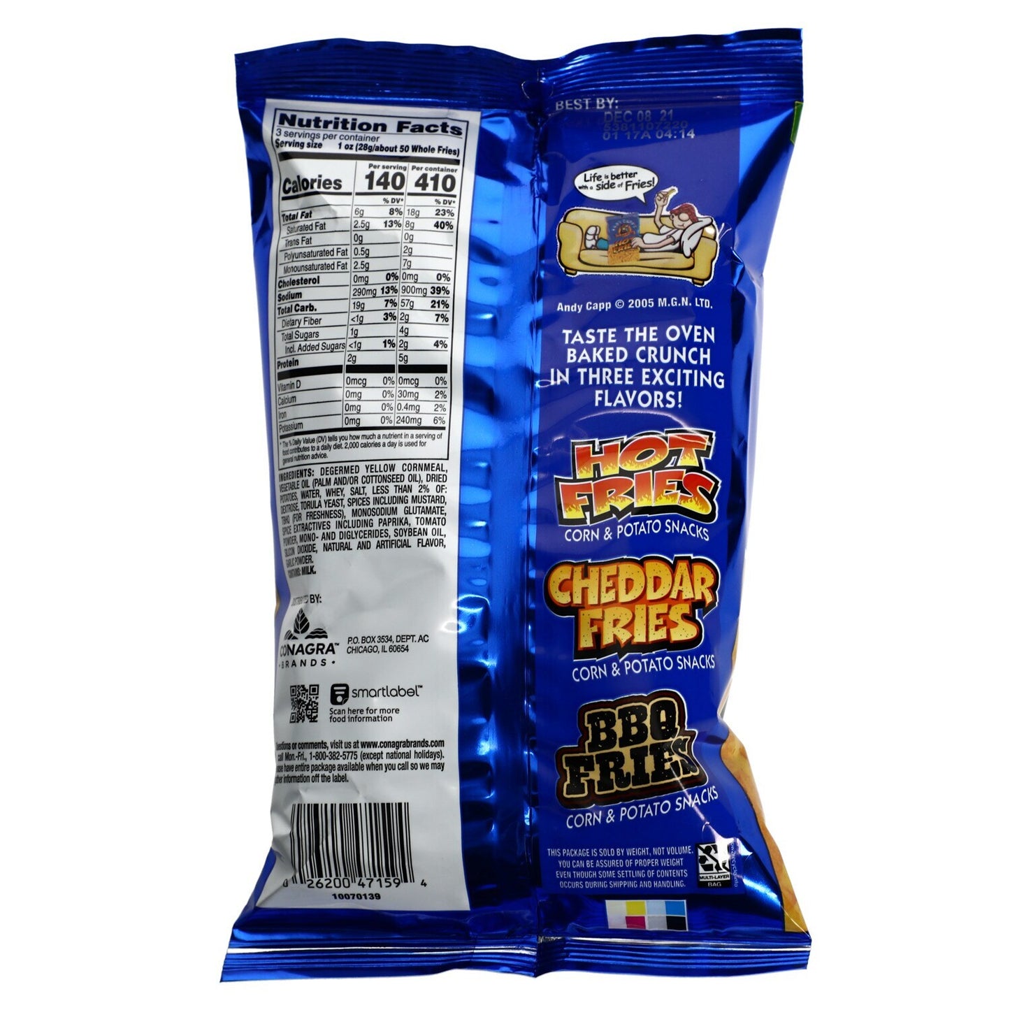 Andy Capp's Hot Fries, 3-oz. (Pack of 12)