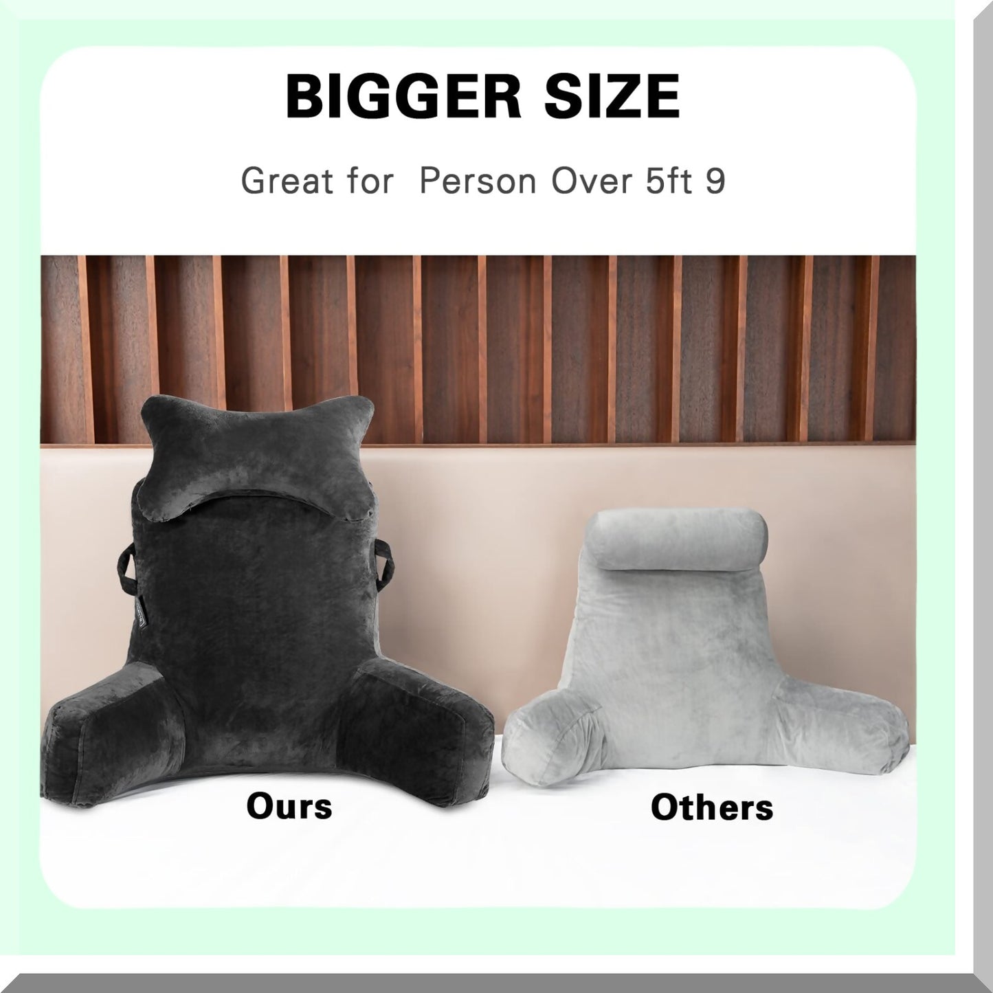 ComfortMax Reading Support Pillow - Detachable Neck Roll, Higher Arm Support - Backrest Pillow for Adults - Ideal for Reading, Watching TV, Gaming - Black