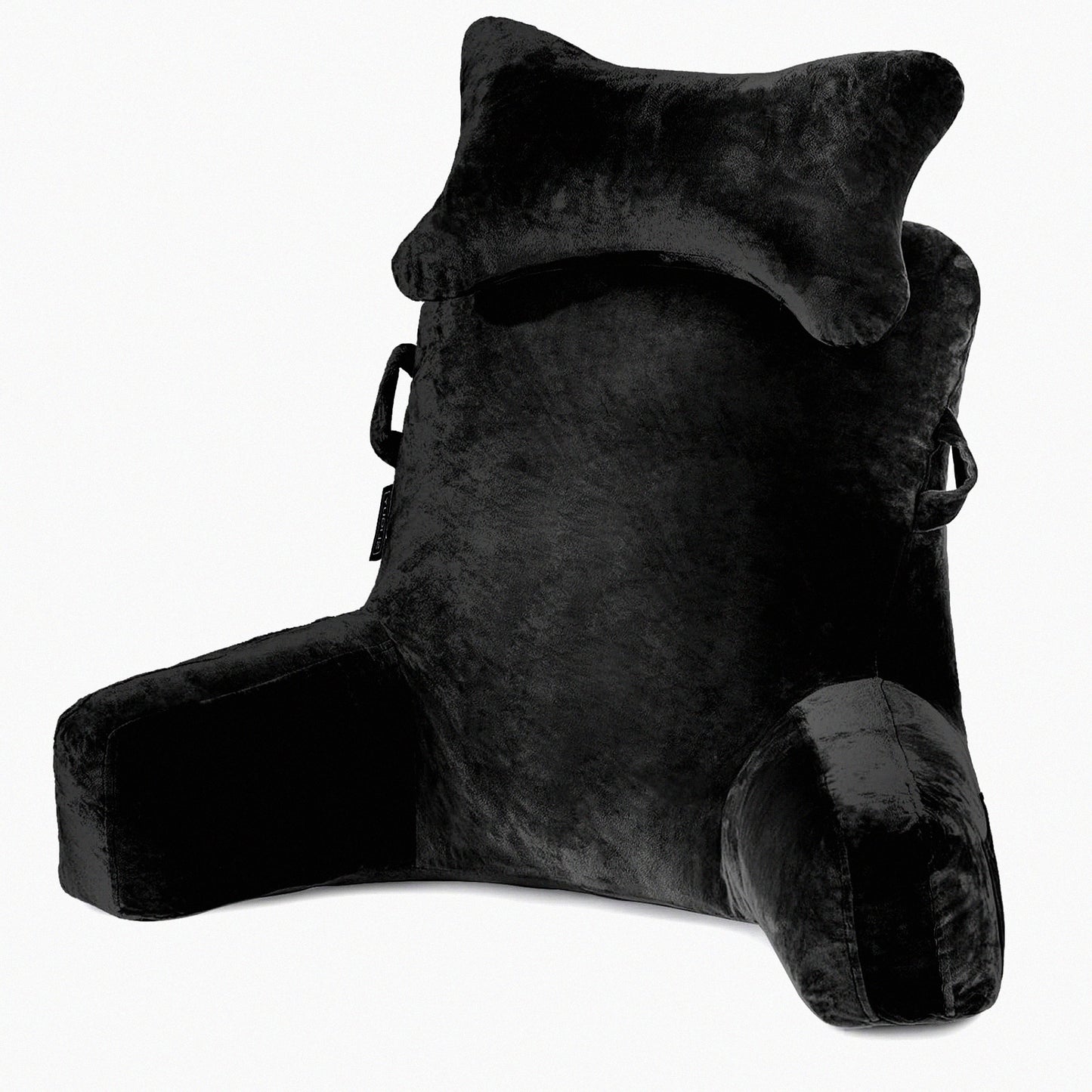 ComfortMax Reading Support Pillow - Detachable Neck Roll, Higher Arm Support - Backrest Pillow for Adults - Ideal for Reading, Watching TV, Gaming - Black