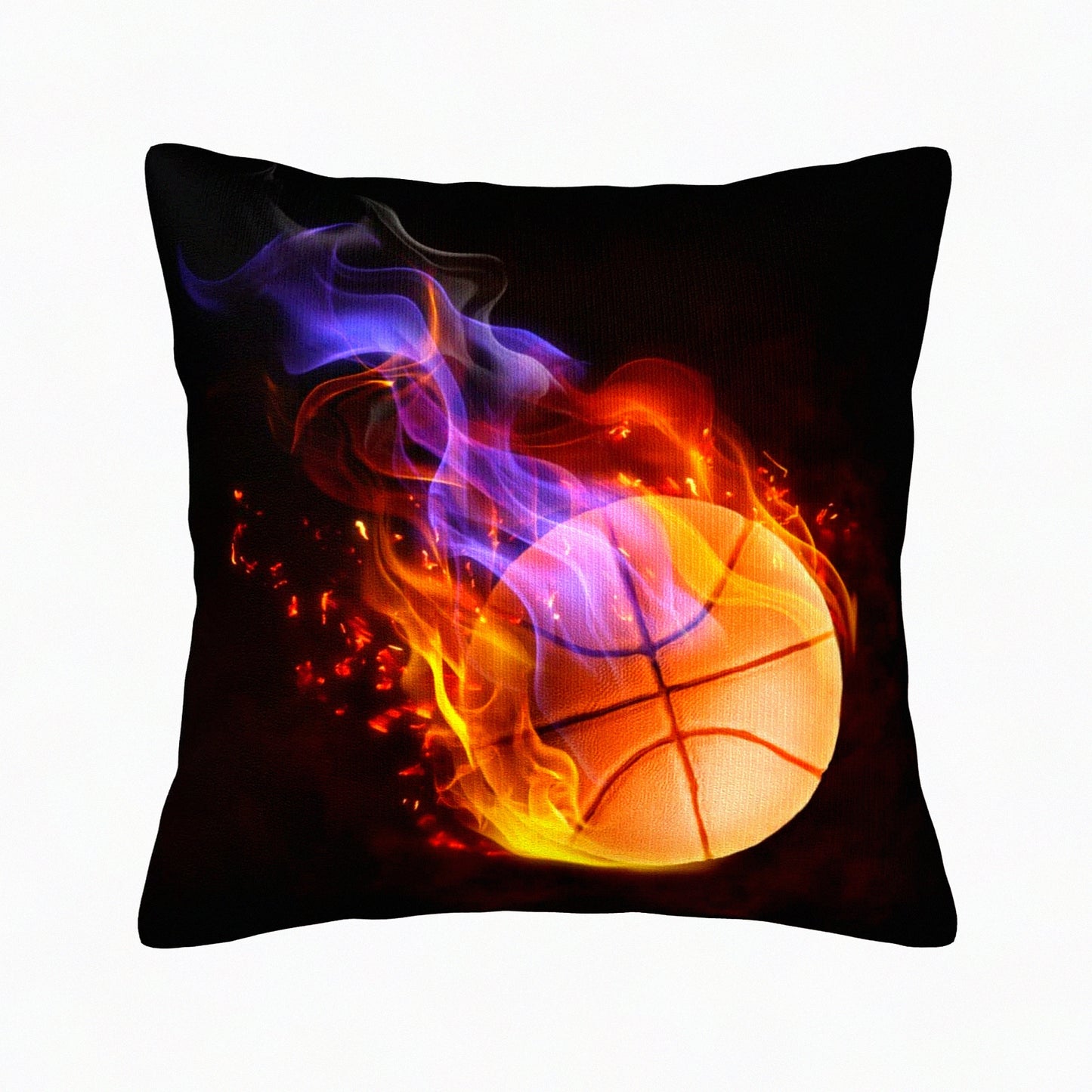 Basketball Dream Pillowcase - 18"x18" Outdoor Indoor Decor, Soft Square Throw Case with Zipper, Sports Cushion Cover - No Insert Needed