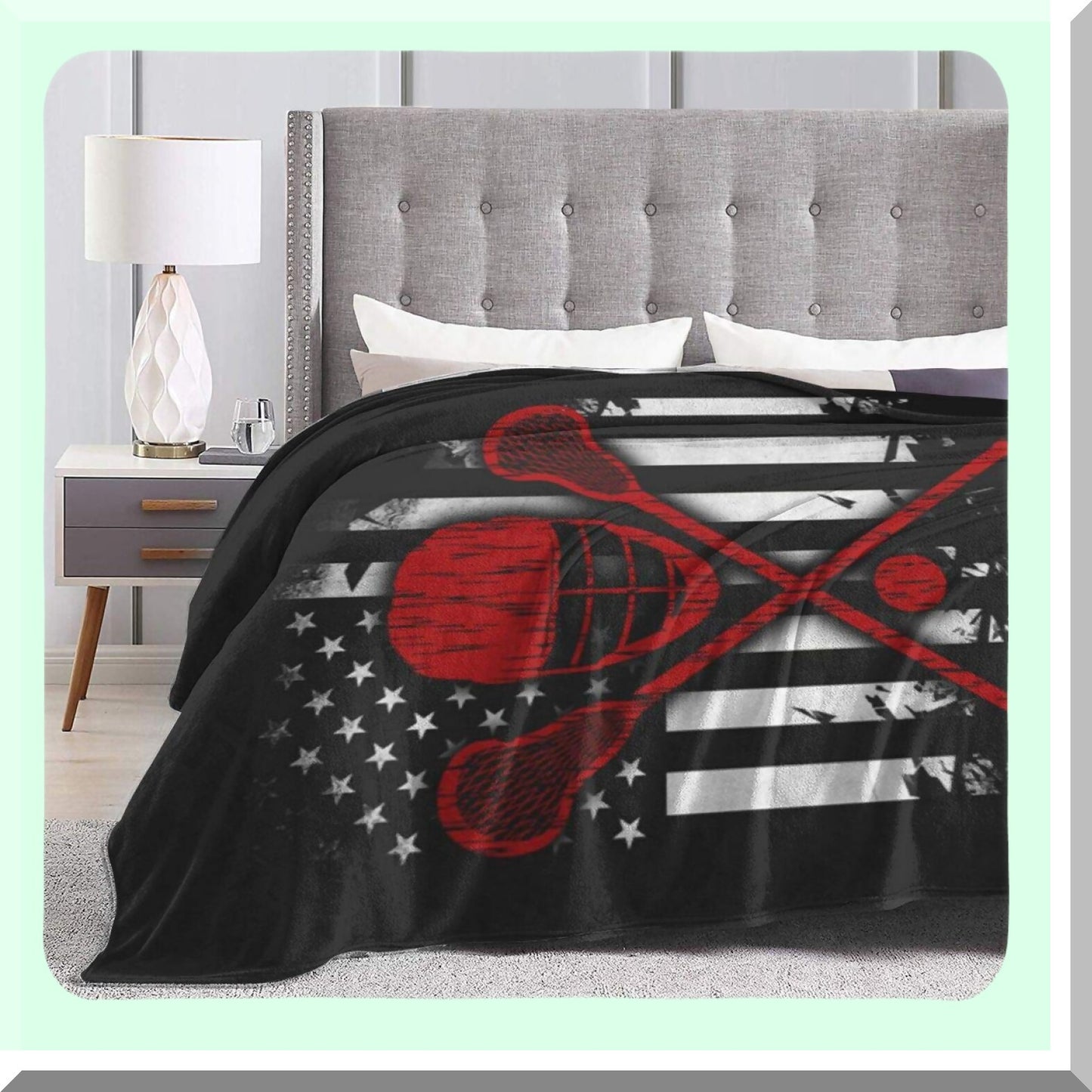 Lacrosse Luxe Ultra Soft Flannel Fleece Blanket - All Season Lightweight Warmth for Living Room/Bedroom