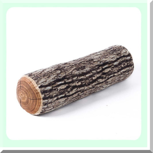 Funny Wood Log 3D Round Pillow - Kids Decorative Cylinder Cushion for Home, Couch, Sofa, Bedroom, Living Room - Digital Print Comfortable Floor Trunk Décor