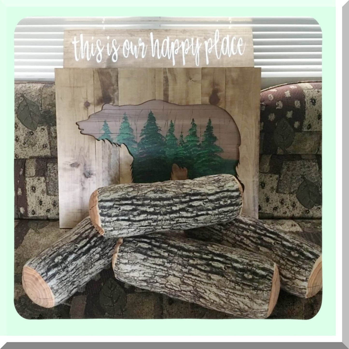 Funny Wood Log 3D Round Pillow - Kids Decorative Cylinder Cushion for Home, Couch, Sofa, Bedroom, Living Room - Digital Print Comfortable Floor Trunk Décor