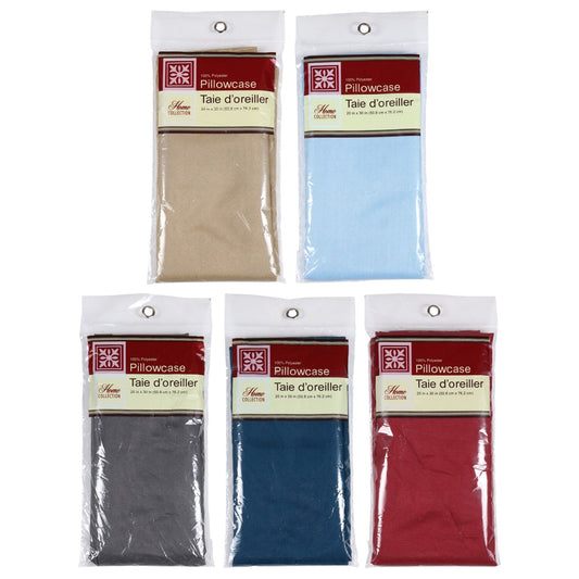 Home Collection Solid Color Pillowcases, 20x30 in. (Pack of 24)