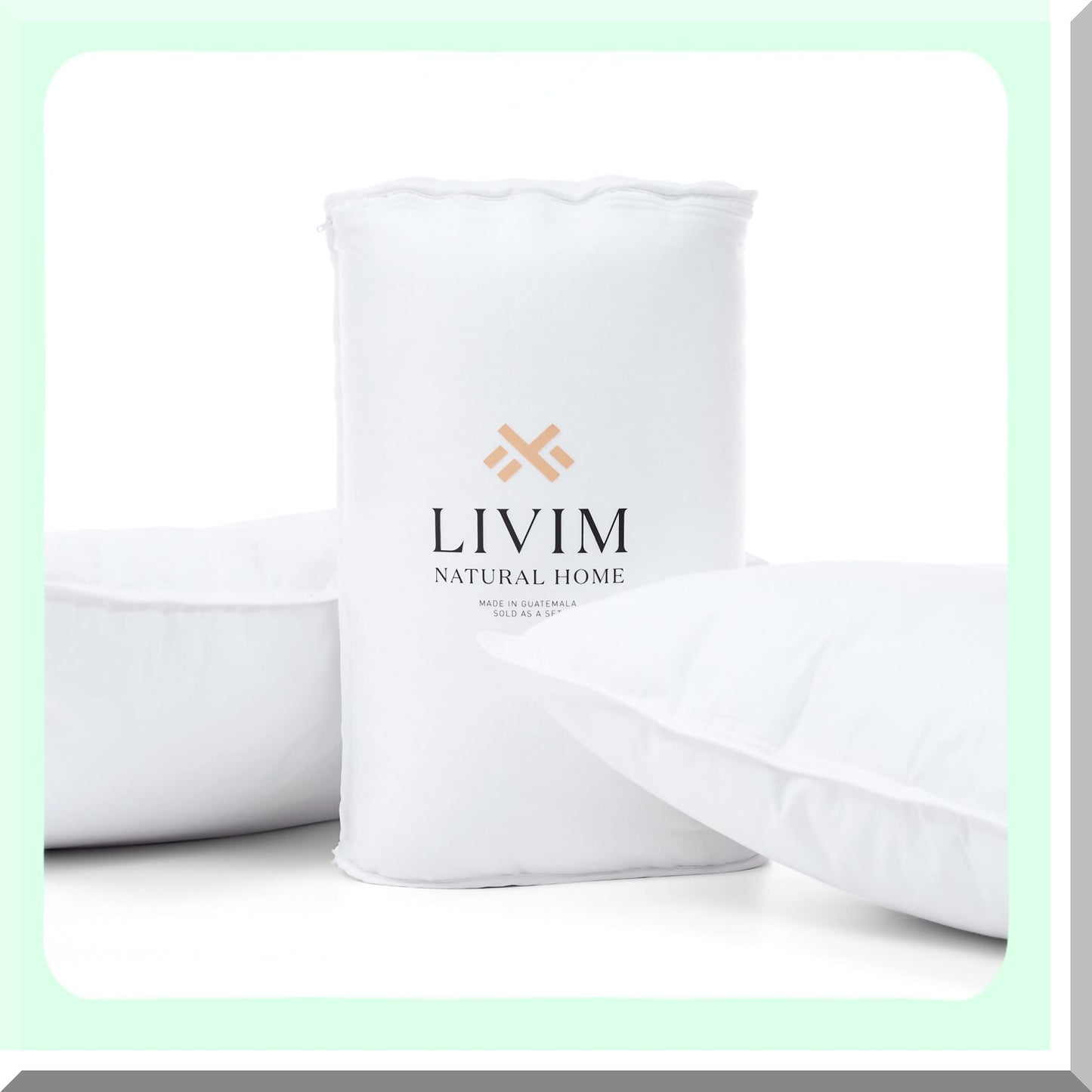 CoolLux Queen Size Cooling Pillows - Pack of 2 White Luxury Pillows for Back and Side Sleepers with 100% Cotton Pillow Cover