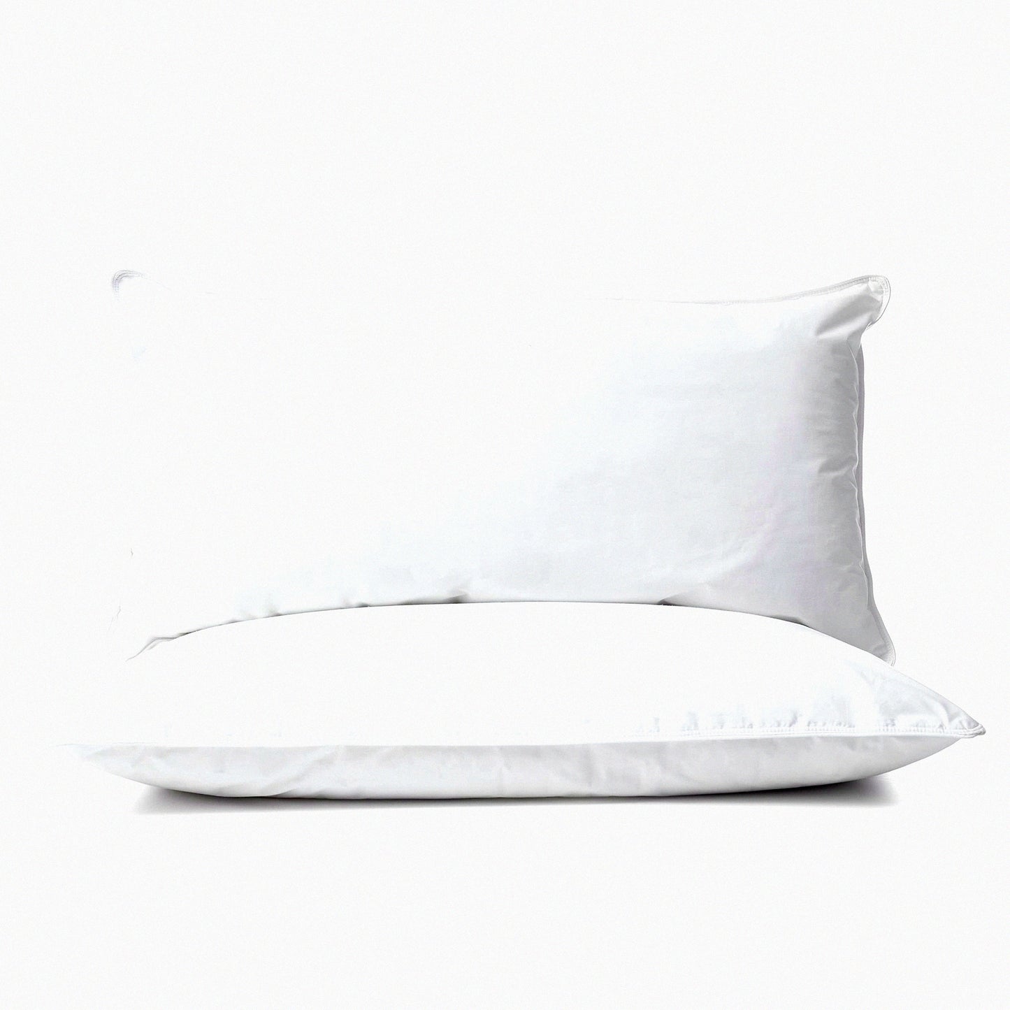 CoolLux Queen Size Cooling Pillows - Pack of 2 White Luxury Pillows for Back and Side Sleepers with 100% Cotton Pillow Cover
