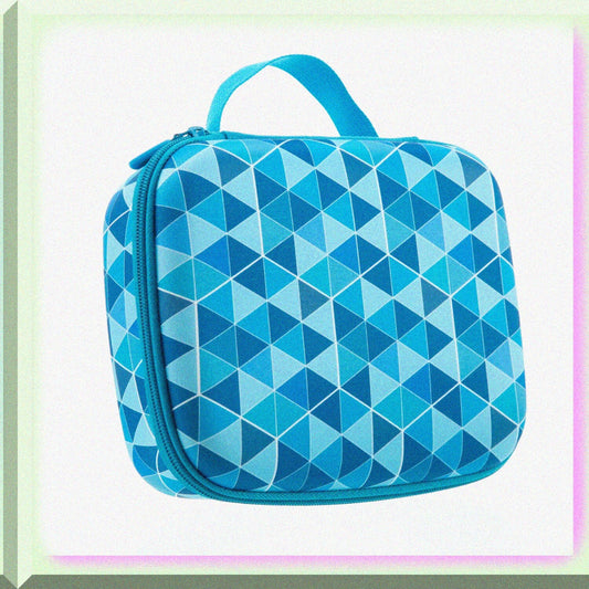 Jumbo Pencil Box Blue 9x7.5x3.5 Inches