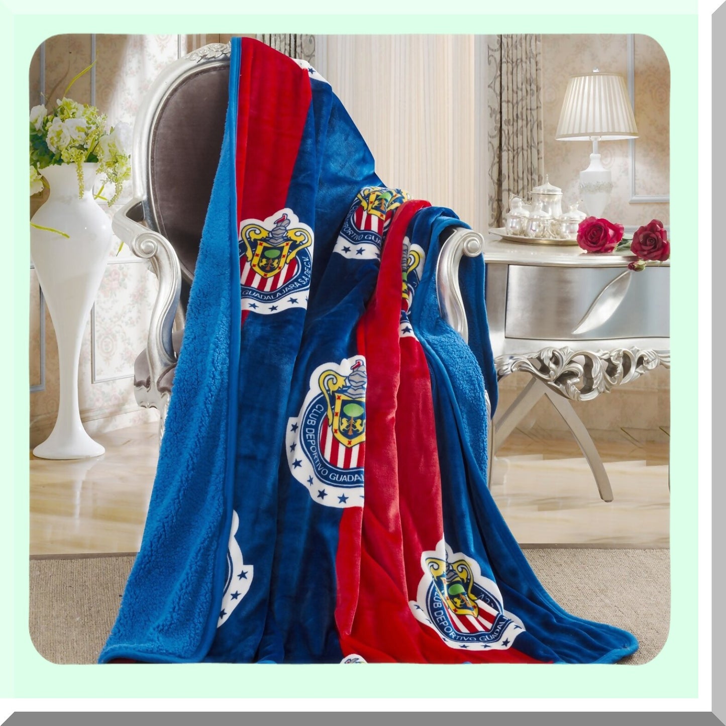 CozySilk Sherpa Lined Throw Blanket - Ultra Soft 50x60