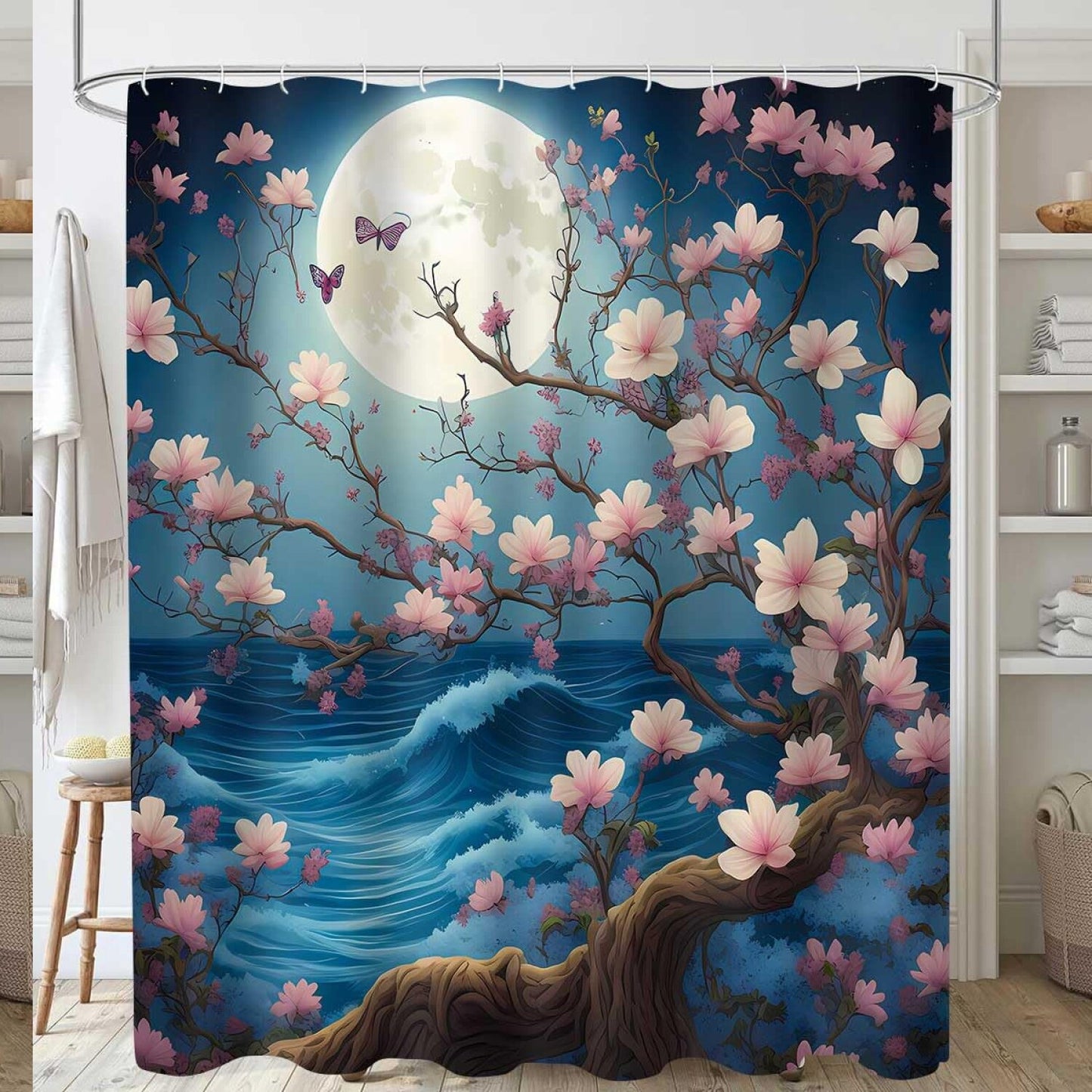 Cherry Blossom Shower Curtain 72x72 Inches